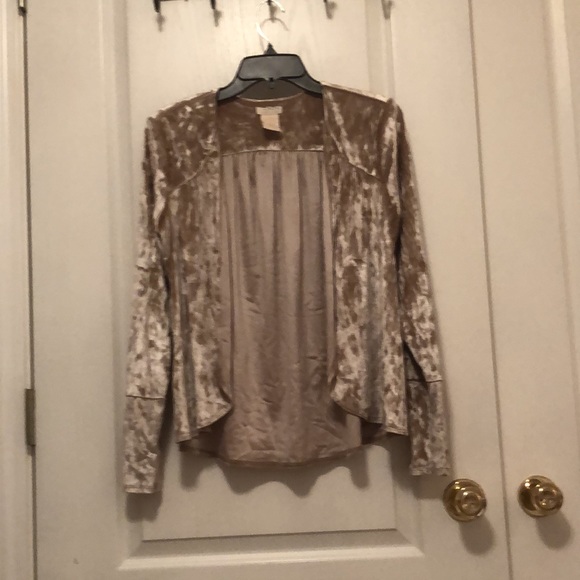 LOVE ON TOP - Crushed Velvet Cardigan - Picture 1 of 6
